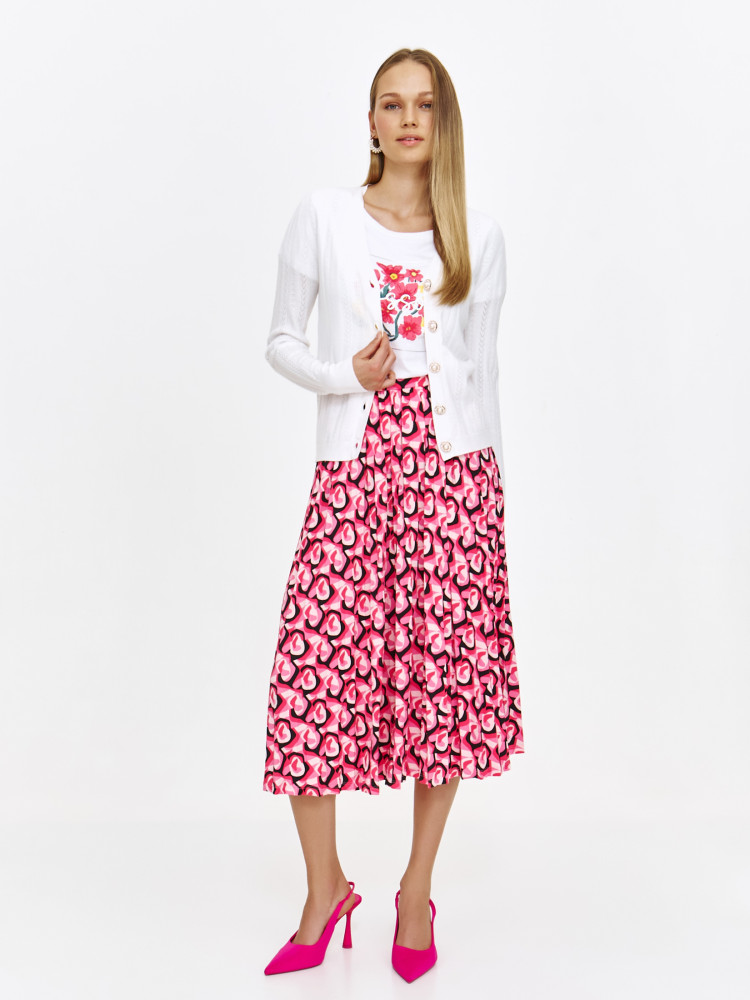 Elegancki kardigan z ażurowym wzorem 