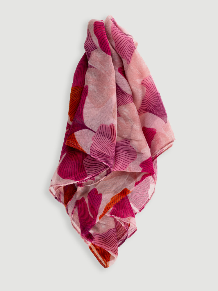 Apaszka z różowym nadrukiem 