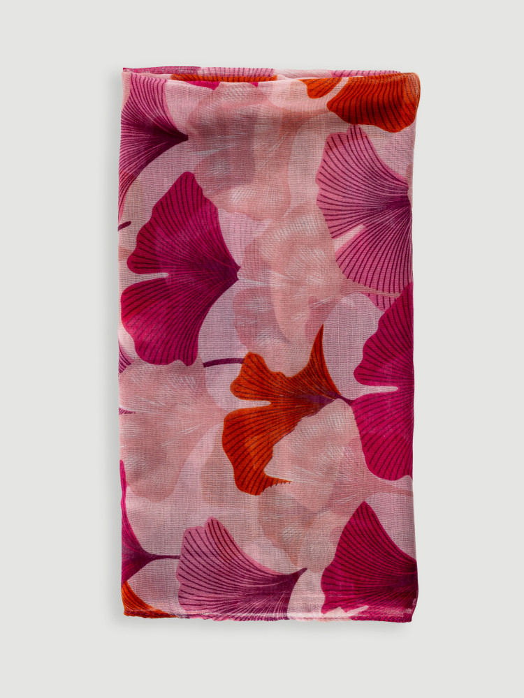 Apaszka z różowym nadrukiem 