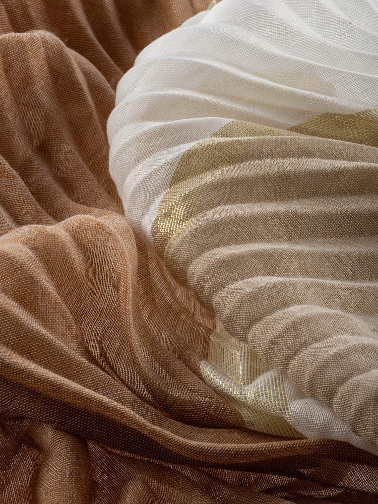 Beżowa plisowana apaszka 