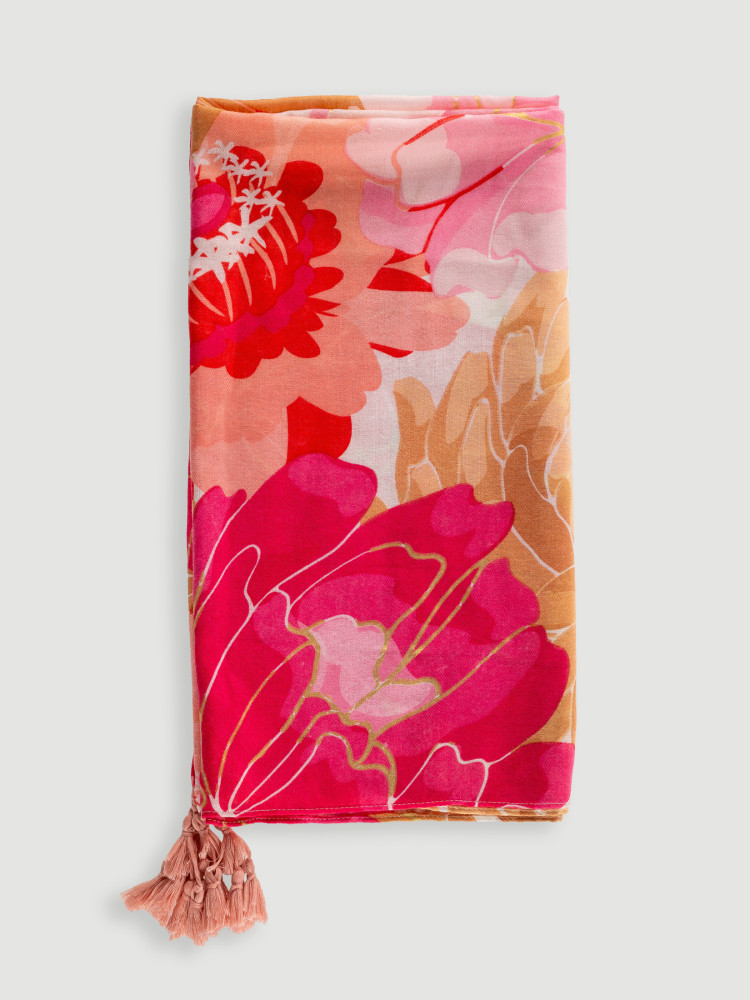 Apaszka w różowe kwiaty 