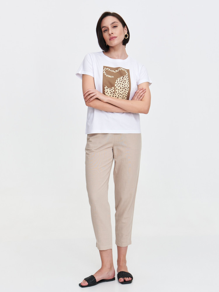 T-shirt ze zwierzęcym nadrukiem  T-shirt ze zwierzęcym nadrukiem