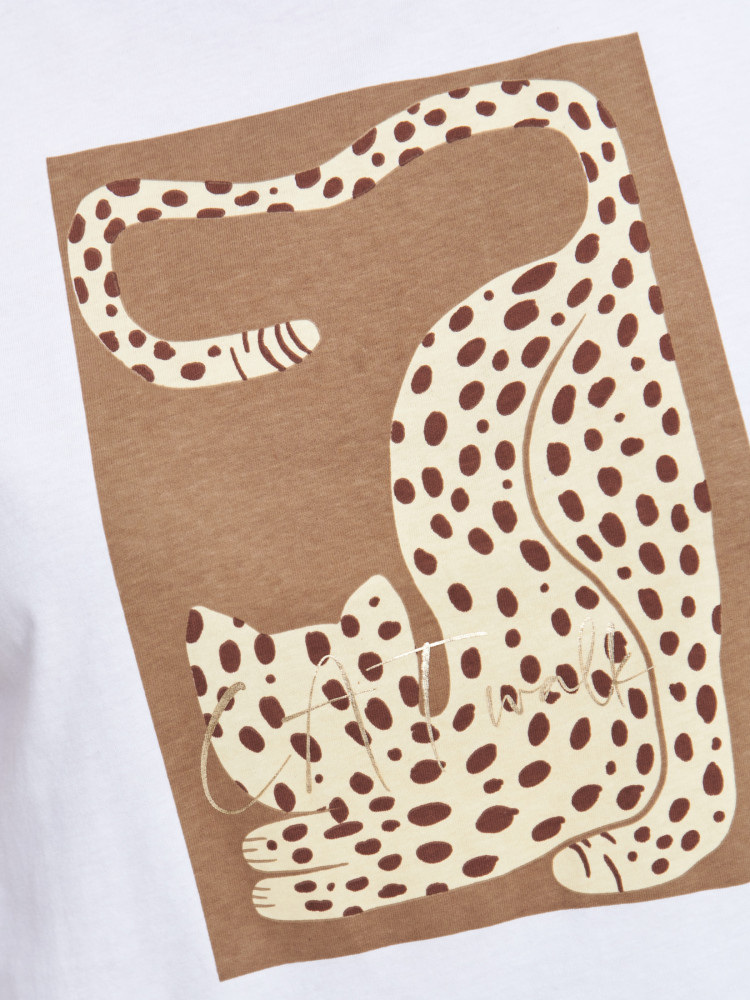 T-shirt ze zwierzęcym nadrukiem  T-shirt ze zwierzęcym nadrukiem