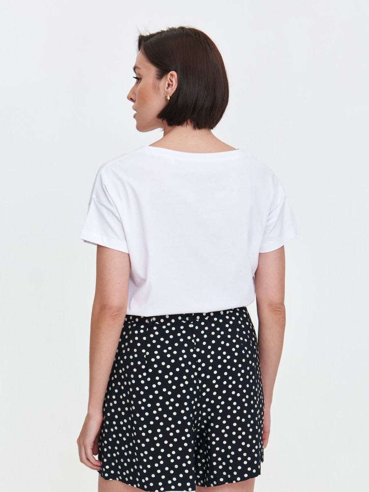 Top z kieszenią z nadrukiem 