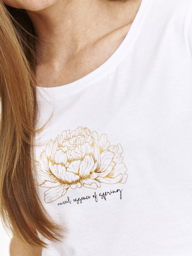 Podkoszulek ze złotym kwiatem 