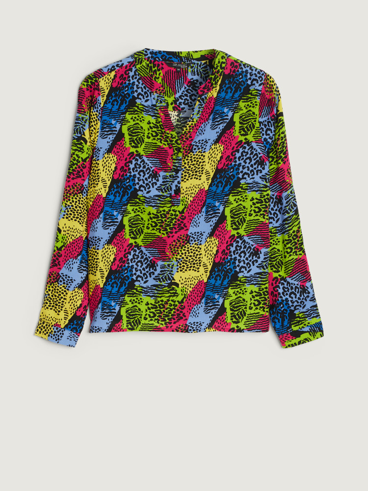 Multikolorowa bluzka z printem 