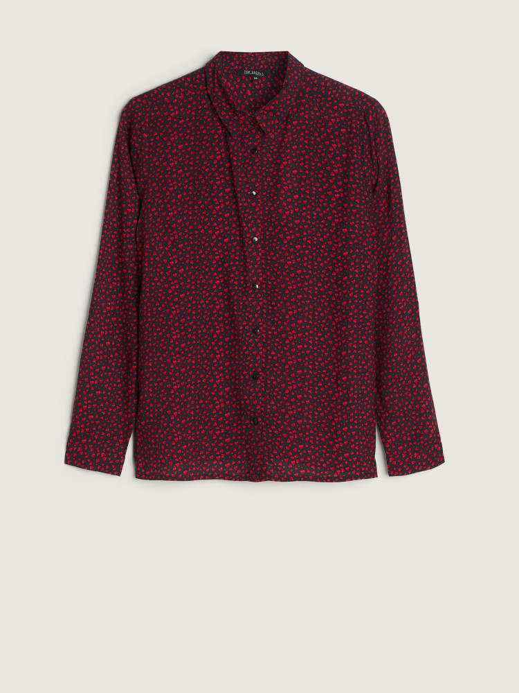 Czerwona koszula z nadrukiem 