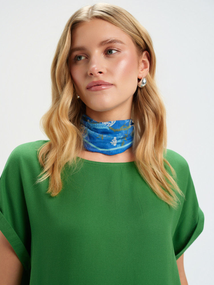 Zielona bluzka z wiskozy 