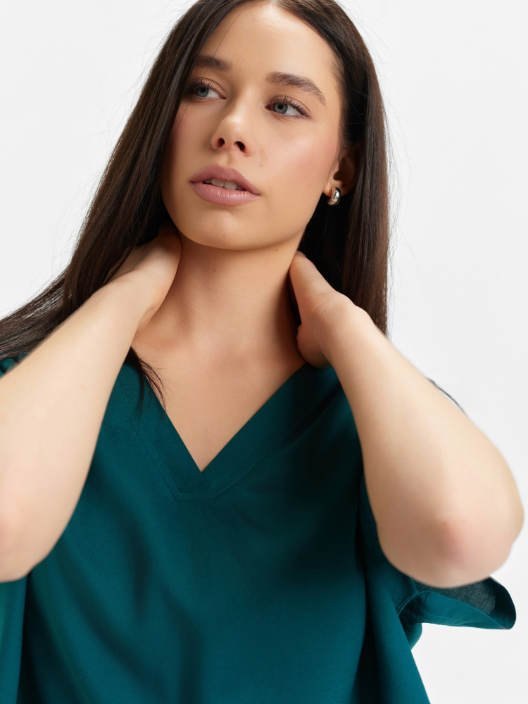 Zielona bluzka z wiskozy 