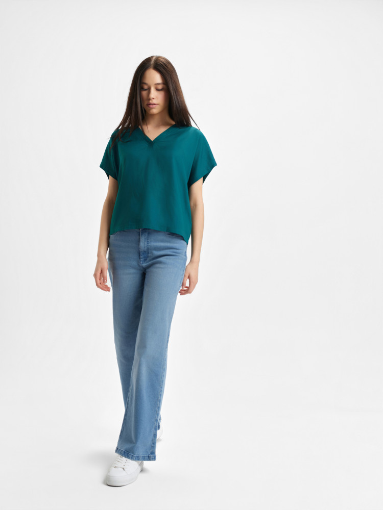 Zielona bluzka z wiskozy 