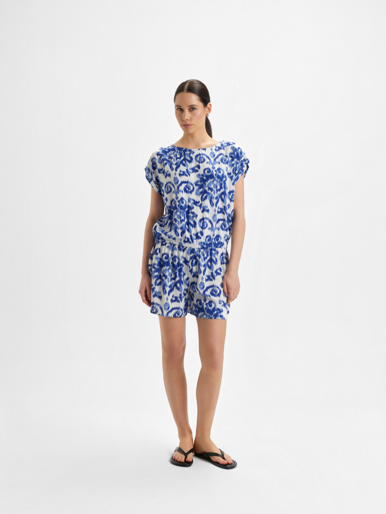 Wzorzysta bluzka z wiskozy 