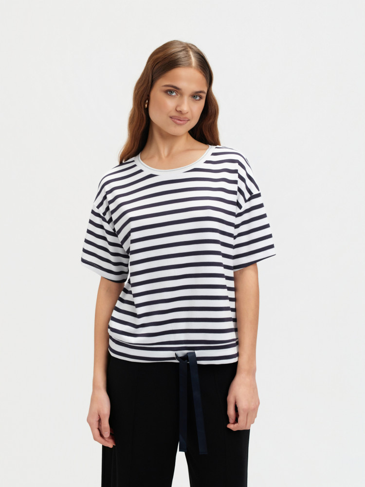 Bluza w paski krótki rękaw 