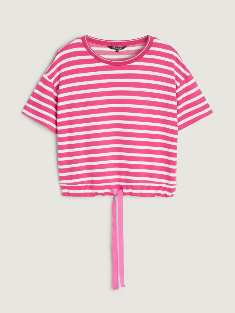 Różowa bluza w paski 