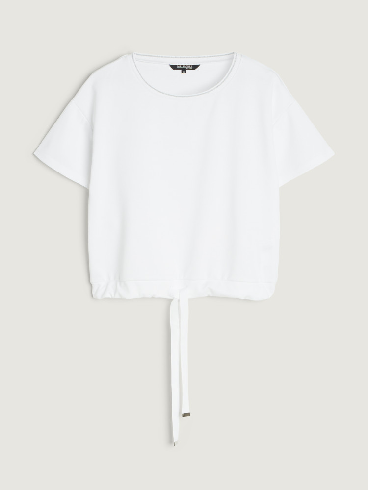 Biała bluza krótki rękaw 