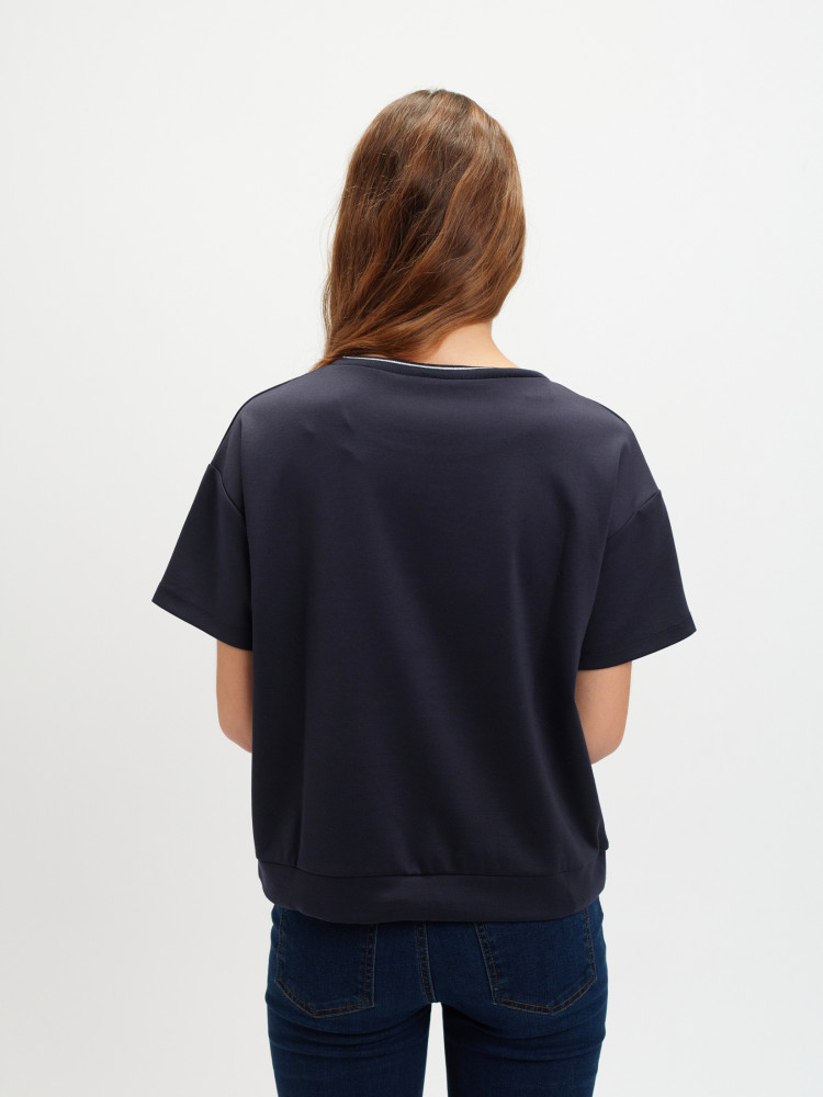 Granatowa bluza krótki rękaw