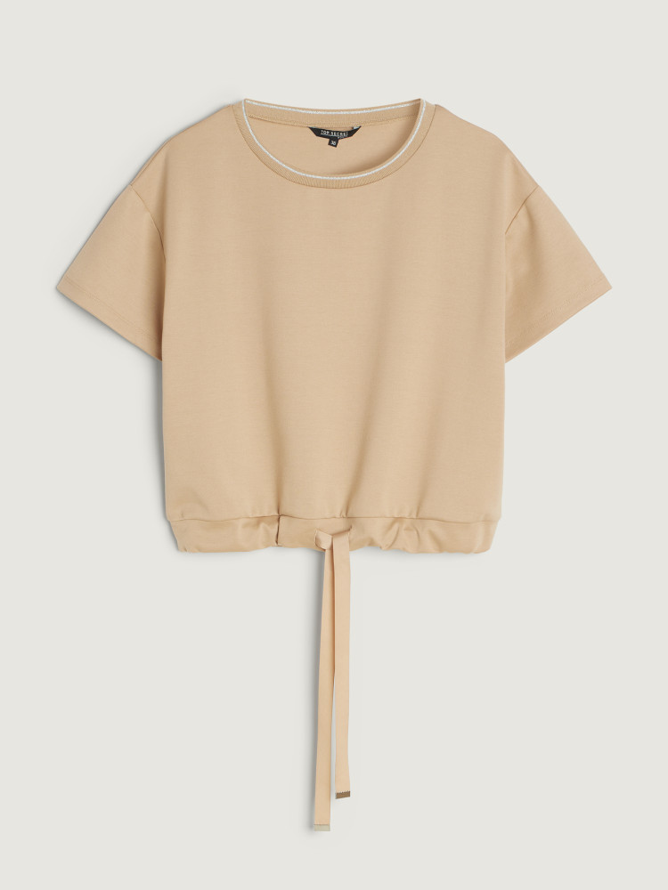 Beżowa bluza krótki rękaw 