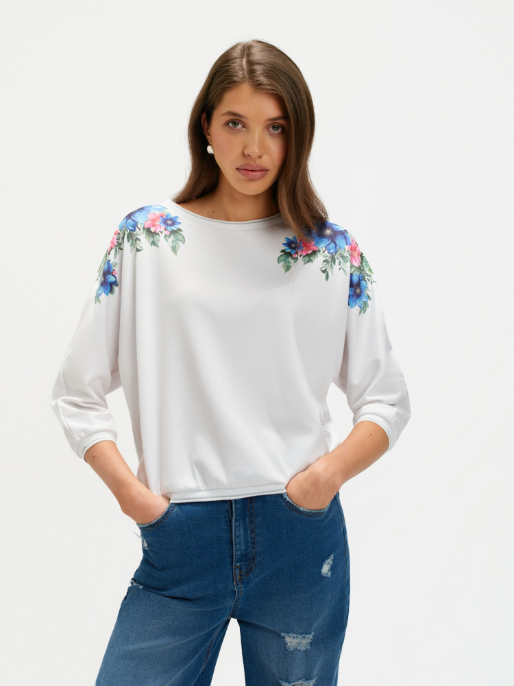 Bluza z kwiatowym motywem 