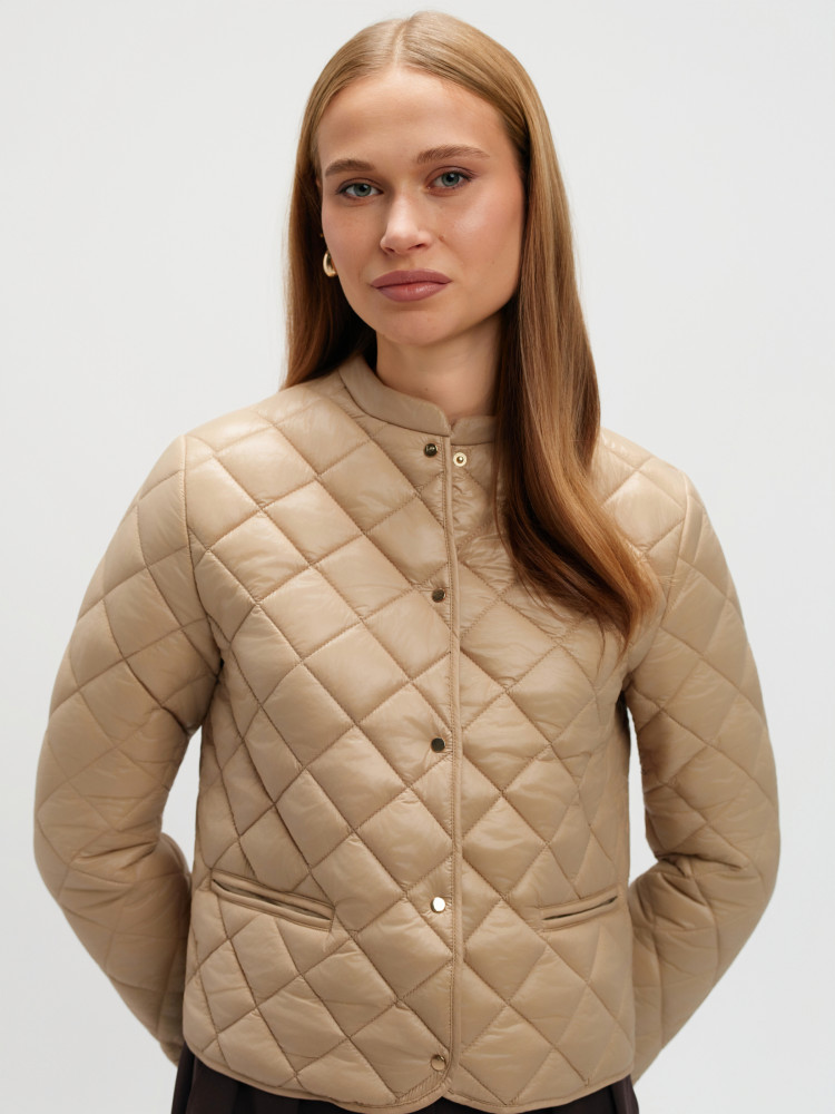 Pikowana kurtka beż  