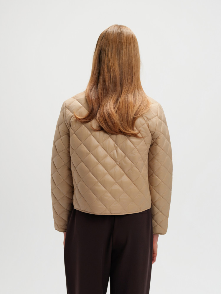 Pikowana kurtka beż  