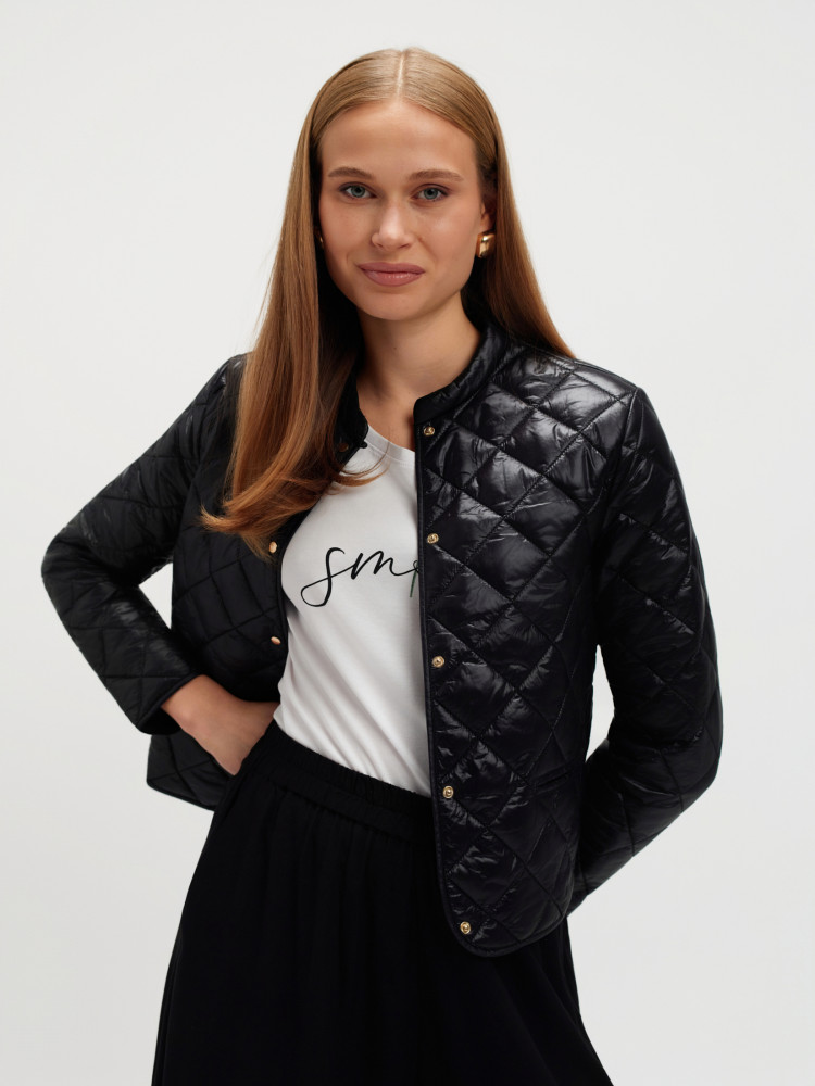 Pikowana kurtka czarna 