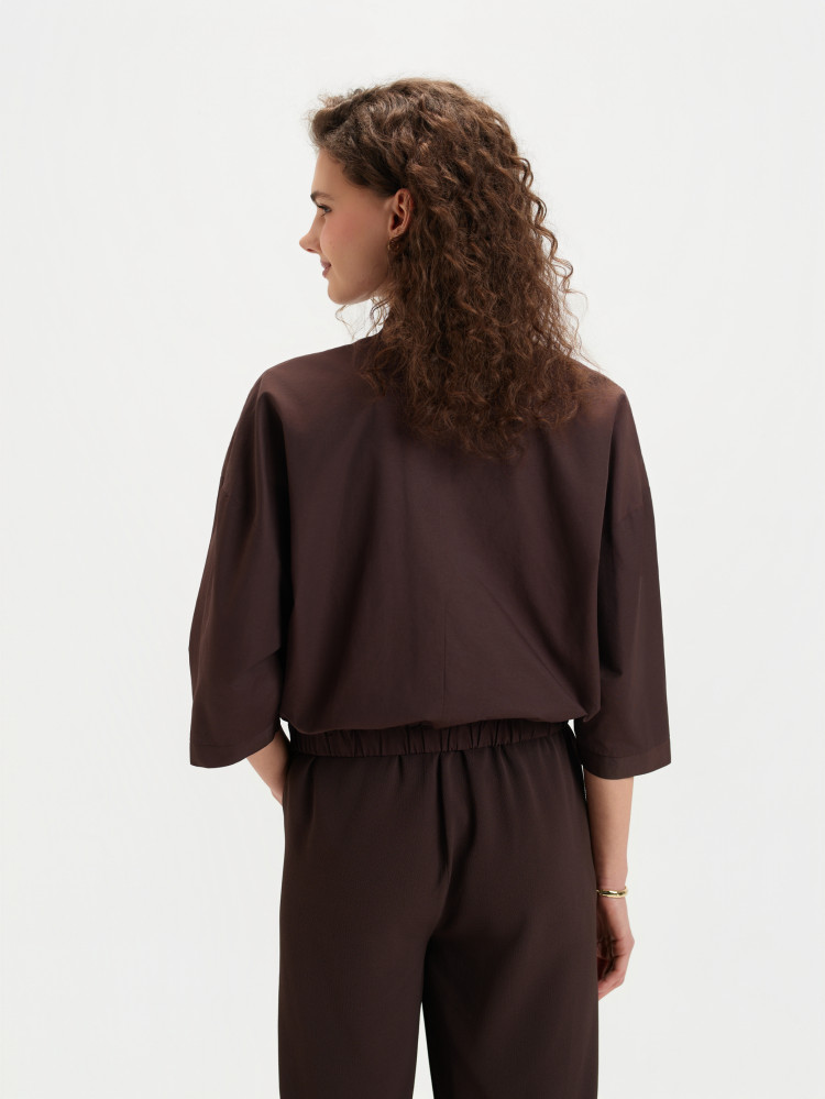 Kurtka bomberka w kolorze czekoladowego brązu 