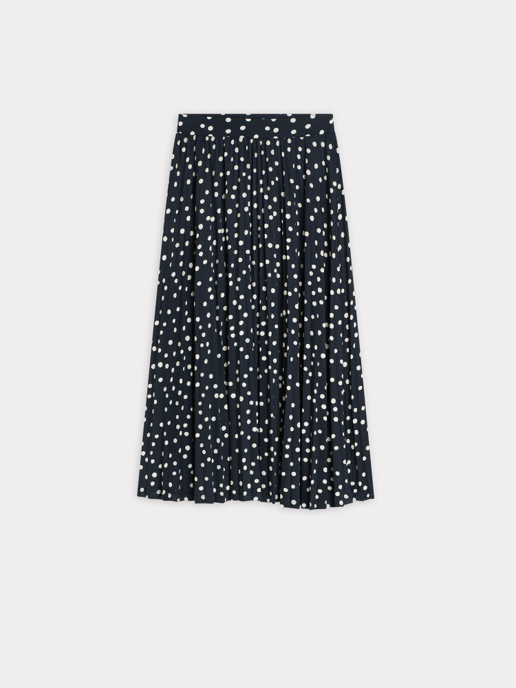 Plisowana spódnica w groszki 