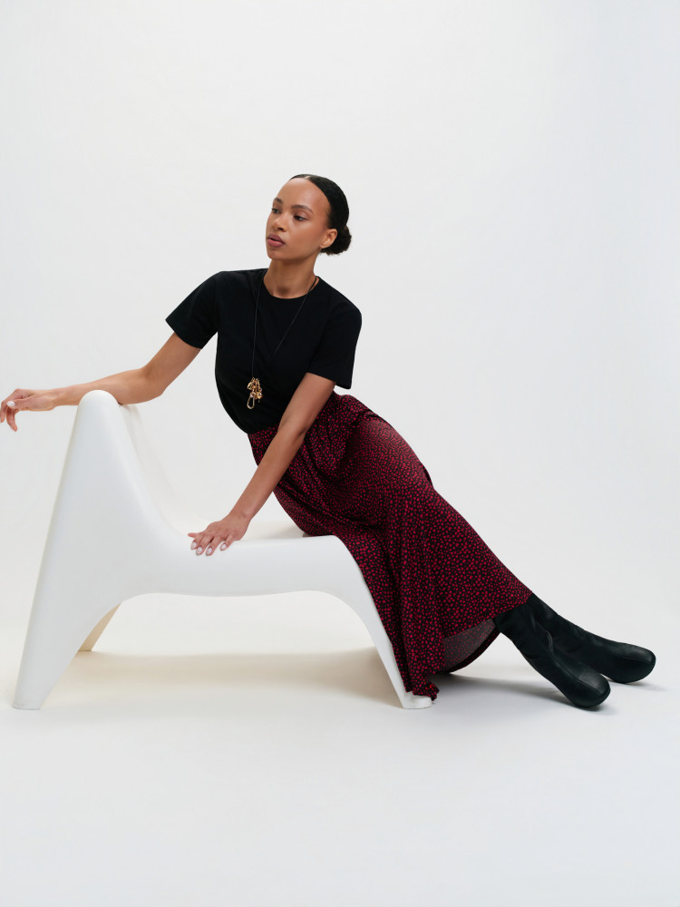 Plisowana spódnica z printem 