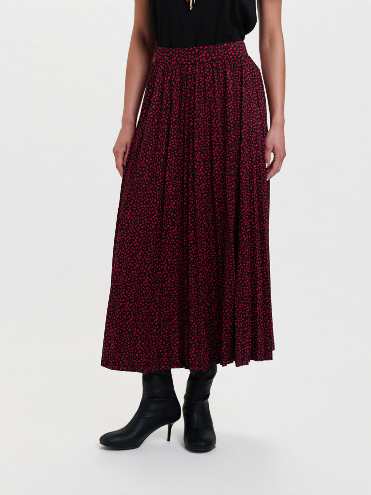 Plisowana spódnica z printem 