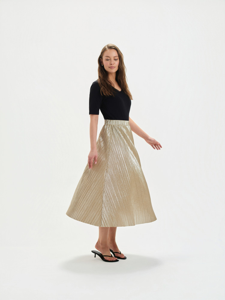 Połyskująca spódnica plisowana 
