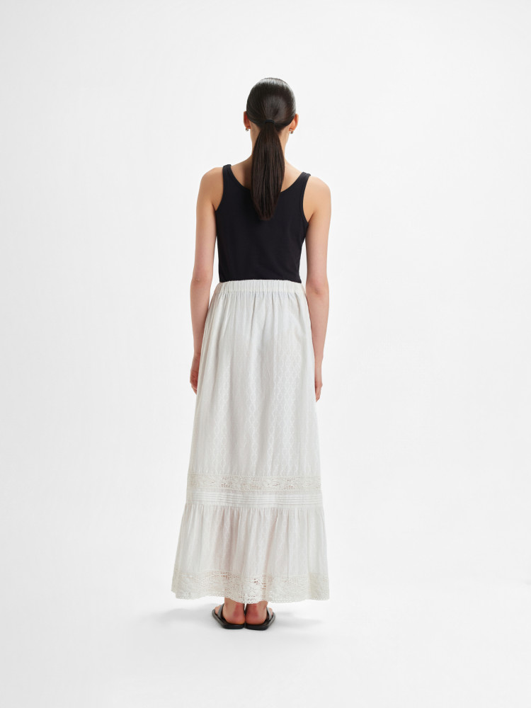 Biała spódnica maxi 