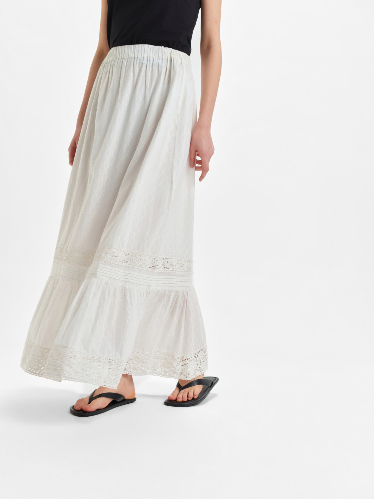 Biała spódnica maxi 