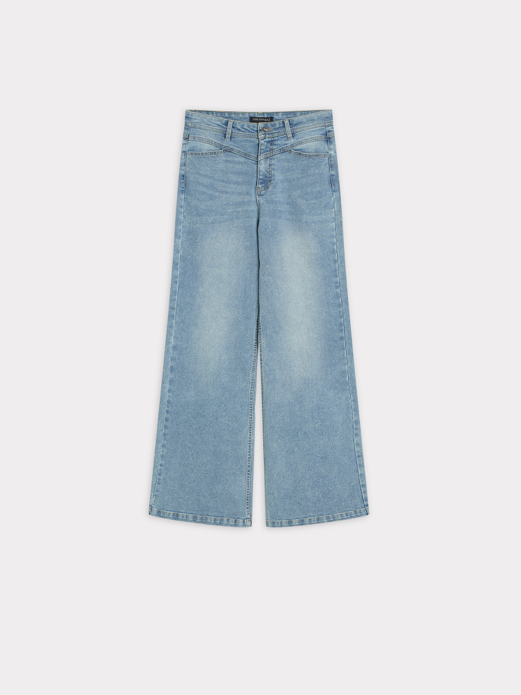 Jasnoniebieskie jeansy wide leg 