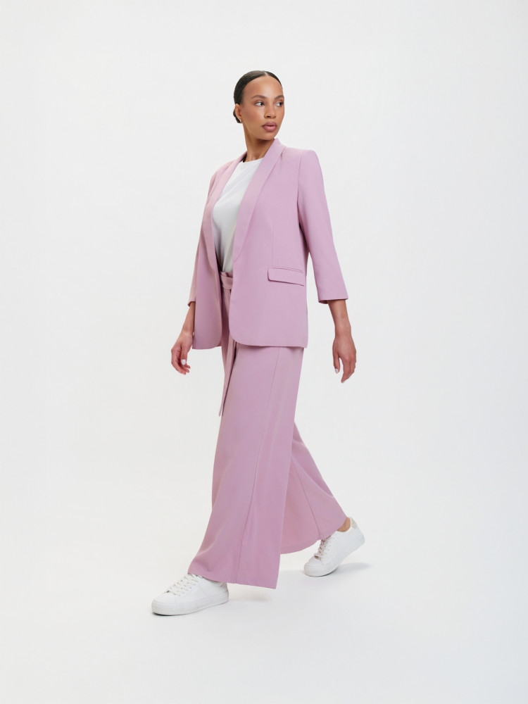 Eleganckie spodnie z wiązaniem róż 