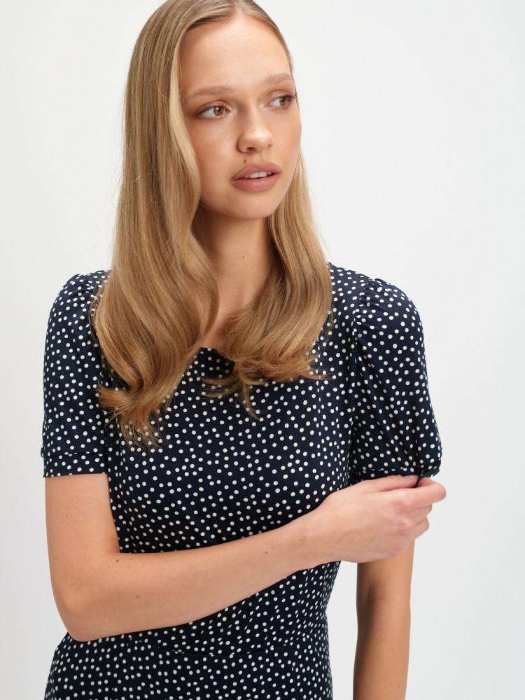 Sukienka maxi w groszki 