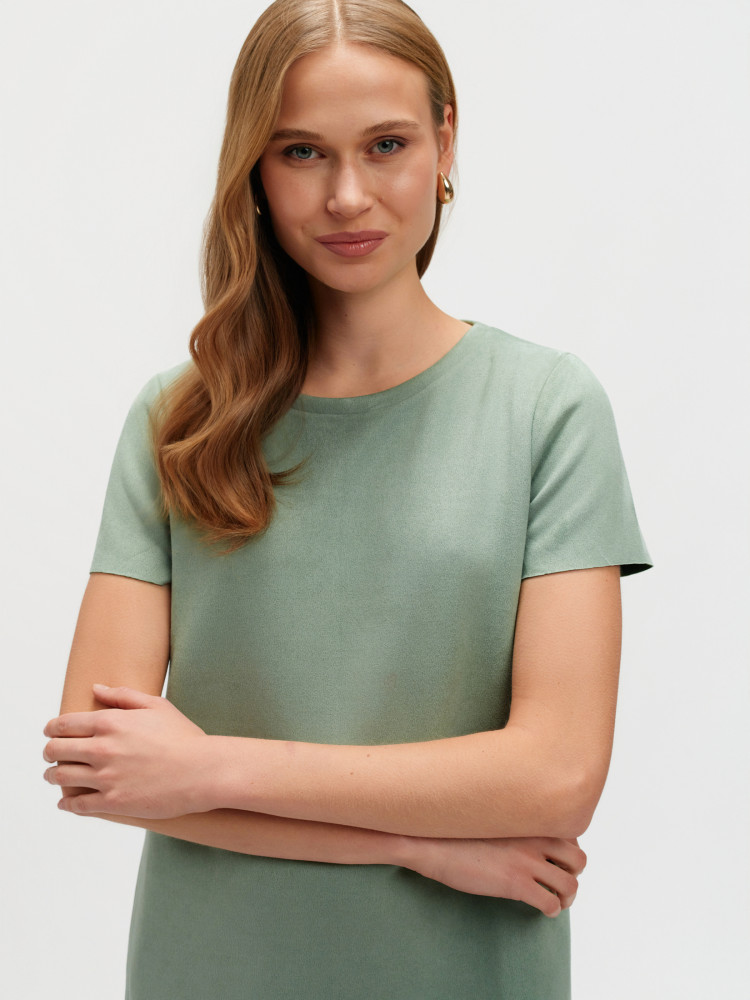 Sukienka o prostym kroju jasnozielona 