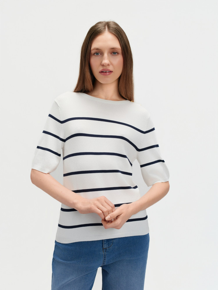 Casualowy sweter w paski 