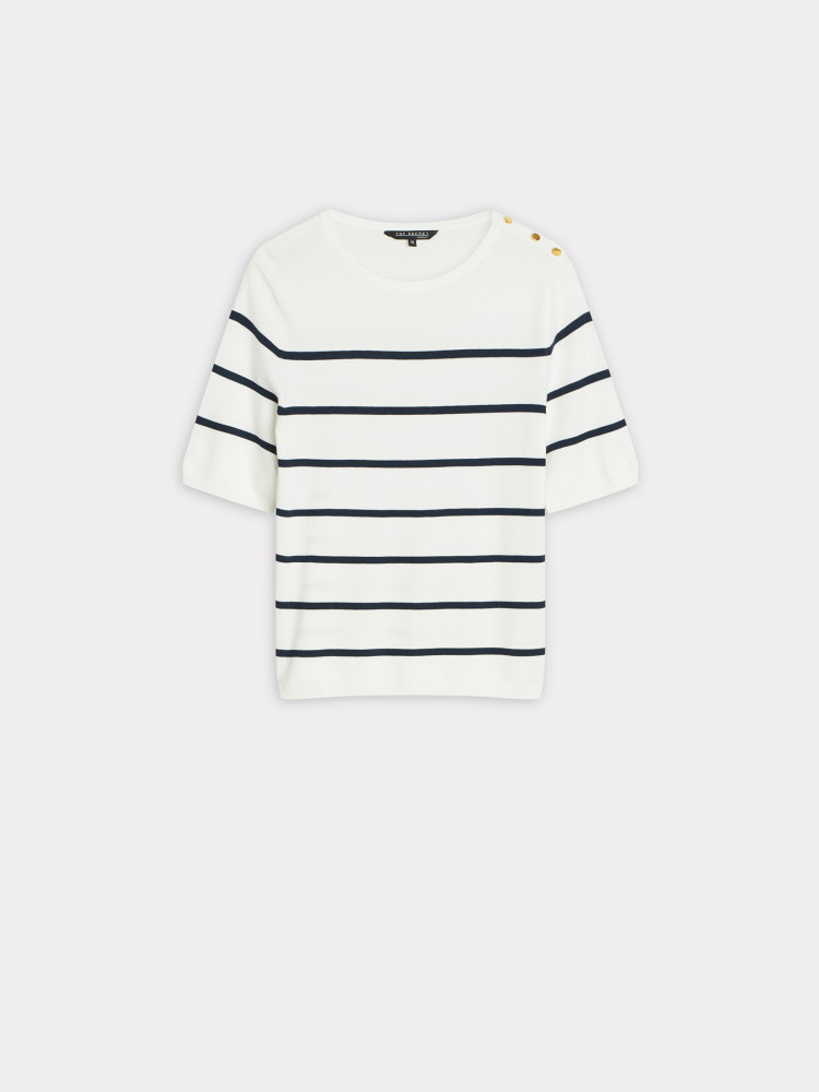 Casualowy sweter w paski 