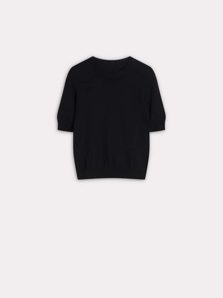 Dopasowany sweter krótki rękaw 