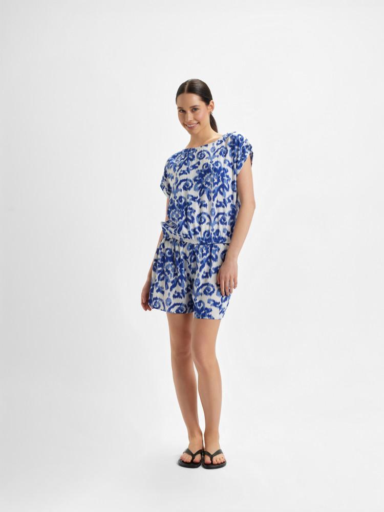 Niebieskie szorty z printem 