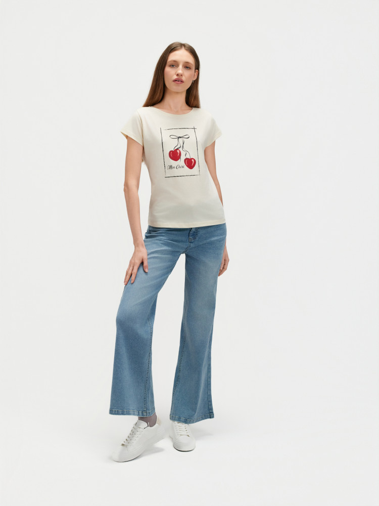 Bawełniany t-shirt z nadrukiem 