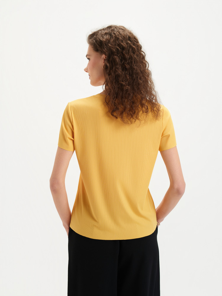 Żółty top w prążki 