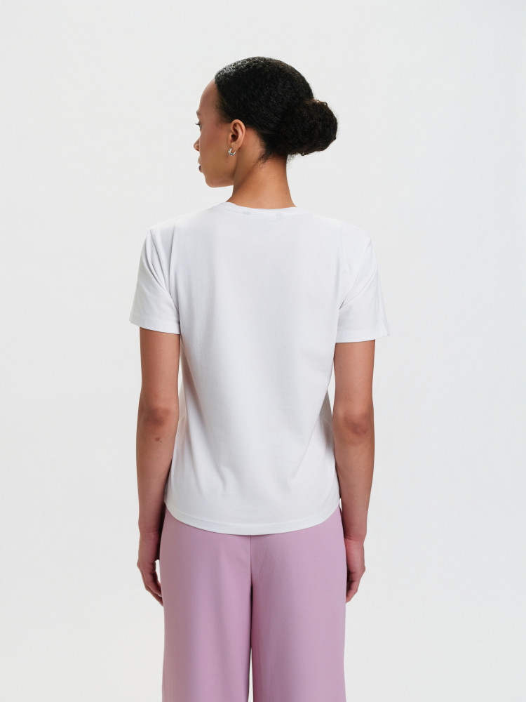 Biały top w prążek 