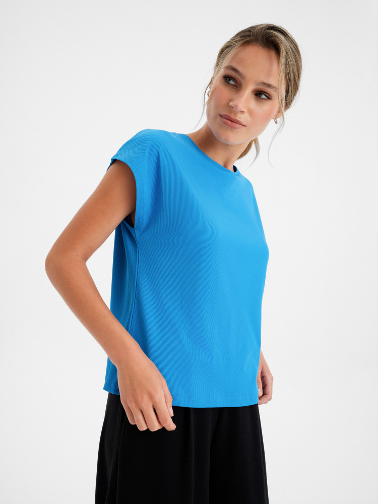 Niebieski top basic 