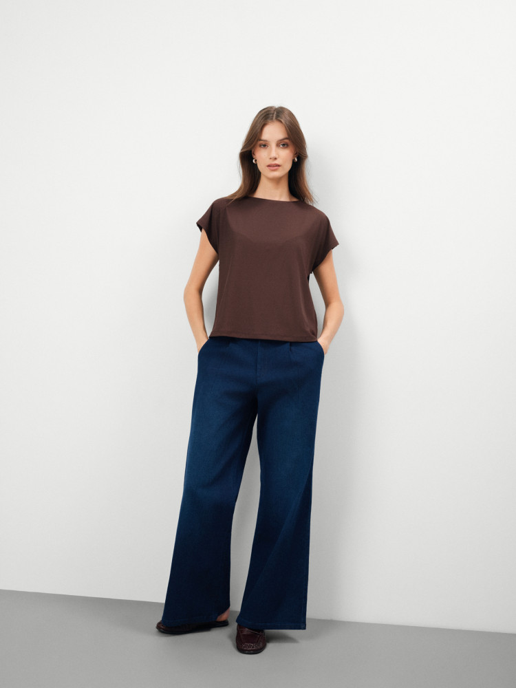 Brązowy top basic 