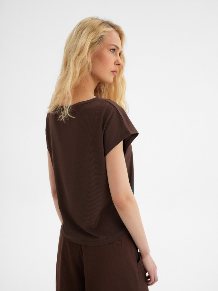 Brązowy top basic 