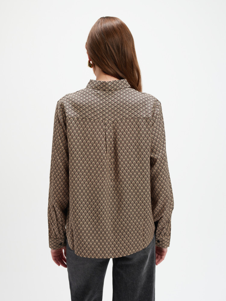 Elegancka wzorzysta koszula 