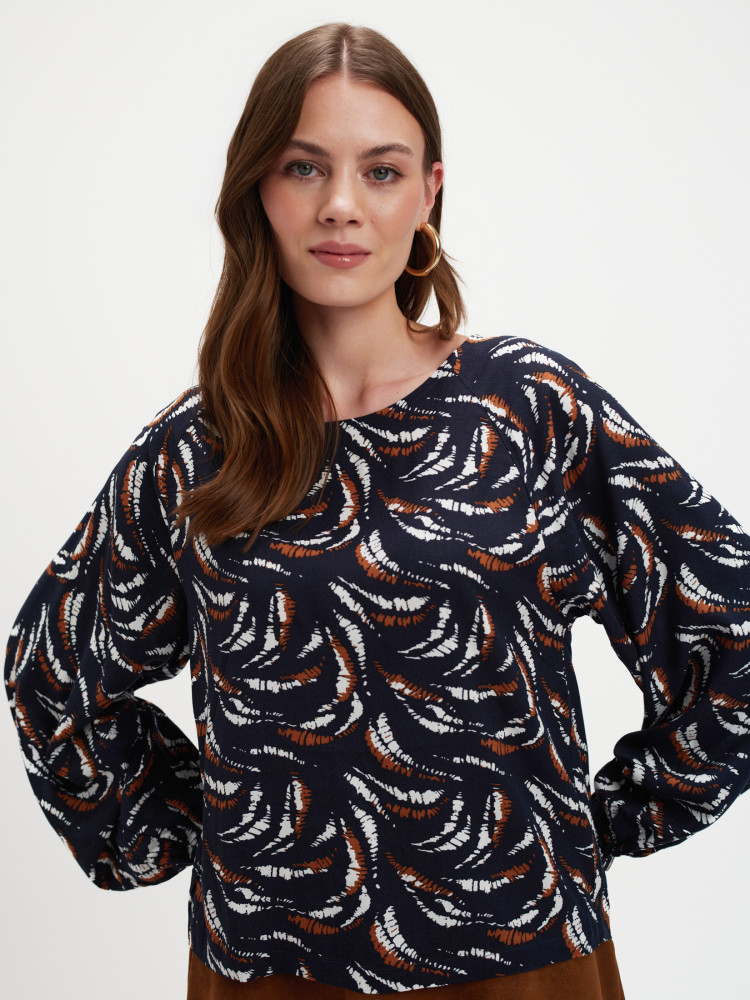 Casualowa bluzka z nadrukiem 