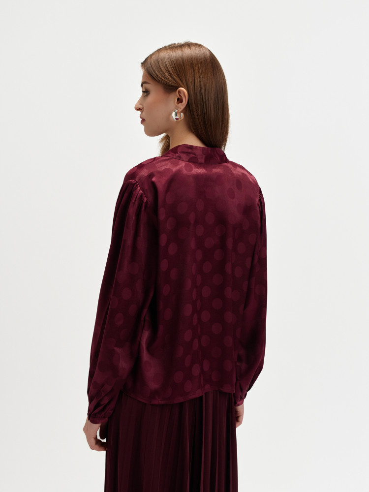 Elegancka burgundowa bluzka 