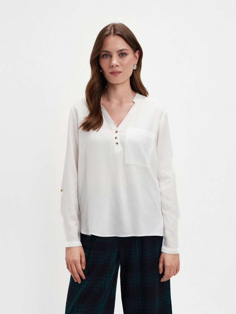 Biała bluzka koszulowa 