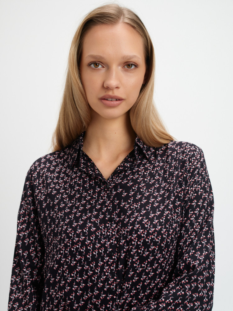 Luźna koszula z wzorem 